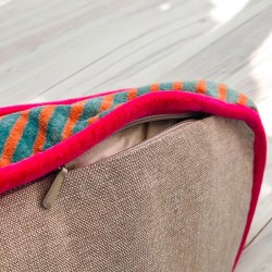 Cushion Cover Box Velvet Leo petrol 40405