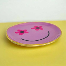 Trinket Dish L Smile Purple