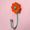 Wall hook Flower orange