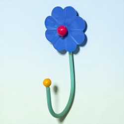 Wall hook Flower blue