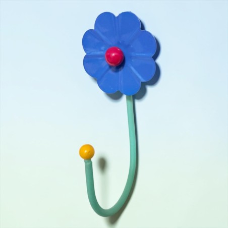 Wall hook Flower blue