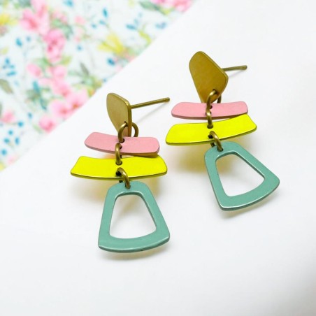 Boucles d'Oreilles PopArt 3 pastels
