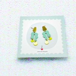 Earrings PopArt 2 yellow dots