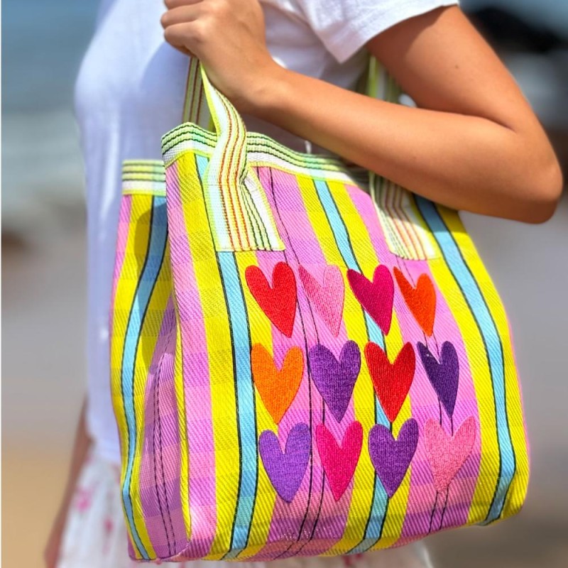 Shopper SQ recycled plastic 12Hearts