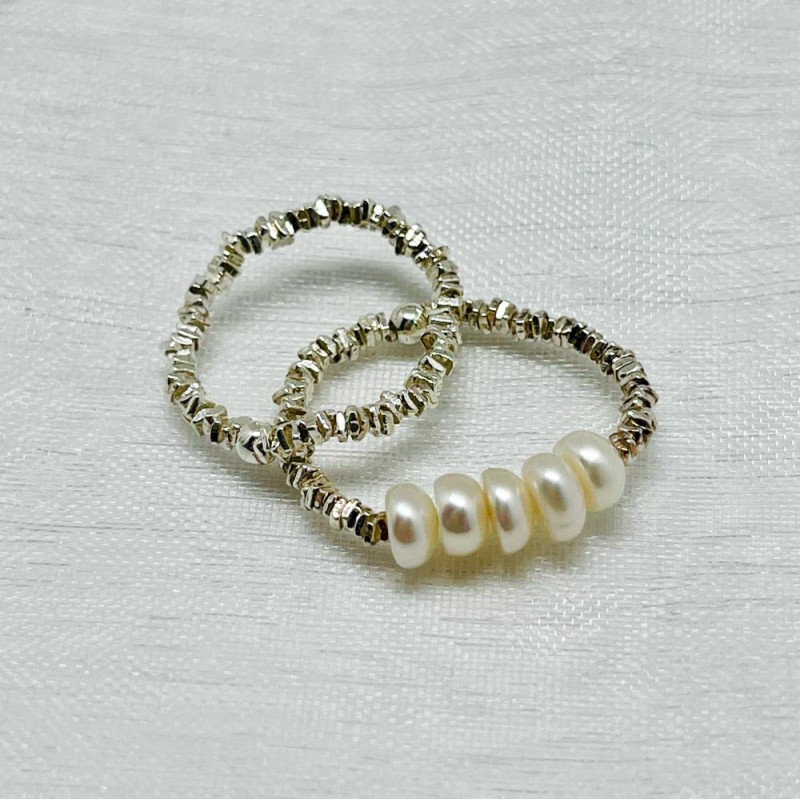 Bague élastique silver