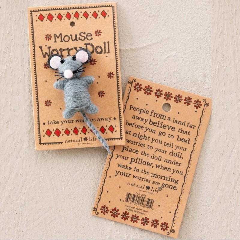 Lucky charm Worry doll Ash Mouse
