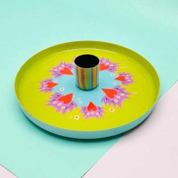 Candle Holder Print Lemon hearts