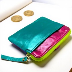 Mini zip Porte-monnaie Metallic multi