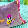 Housse de Coussin Velours guitar love life