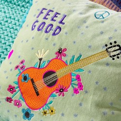 Housse de Coussin Velours slow down guitar 4040