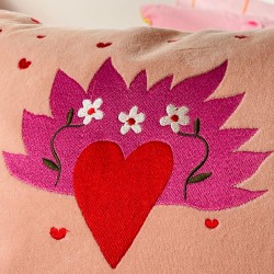 Cushion Cover Velvet Loveheart 3040