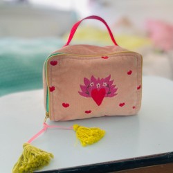 Cosmetic Bag Velvet Loveheart