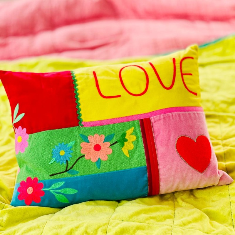 Housse de Coussin Velours LOVE 3040