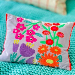 Cushion Cover Velvet Flowerbunch 3040