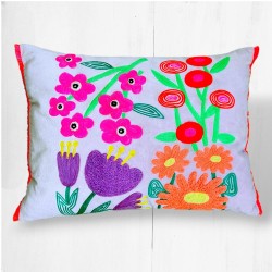 Housse de Coussin Velours Flowerbunch 3040