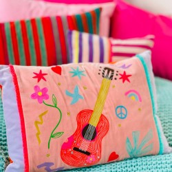 Housse de Coussin Velours Guitar 4060