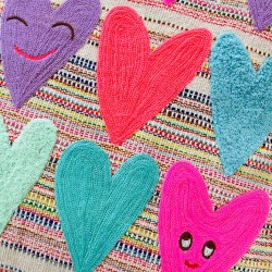 Housse de Coussin multi heart pastel CO 5050