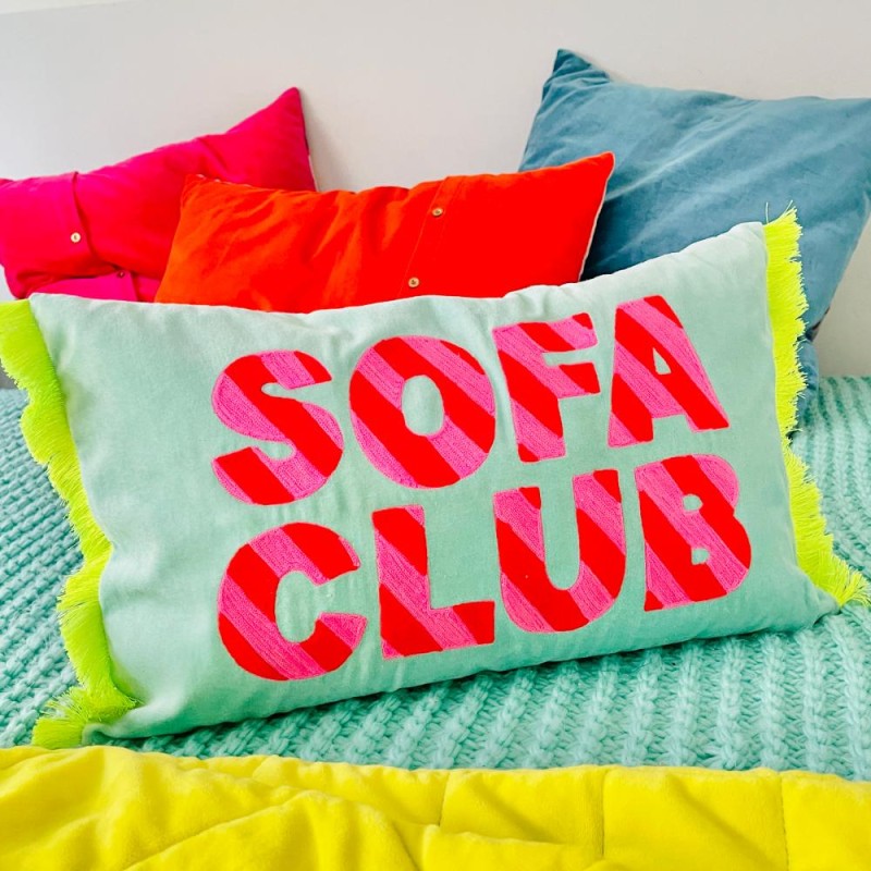 Cushion Cover Velvet Sofa Club 3050