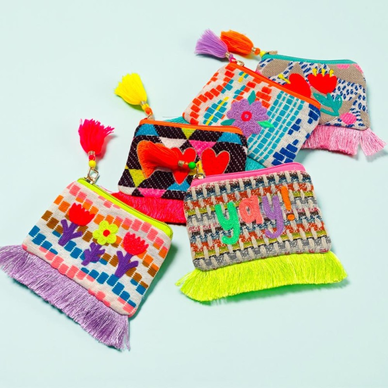 Pouch Zip Coin Jaquard