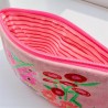 Pochette zip Flowergarden rose