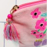 Pochette zip Flowergarden rose