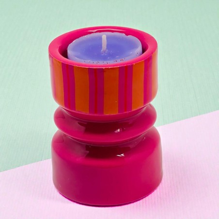 Bougeoir Turned Stripe pink