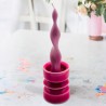 Candle Holder Turned berry