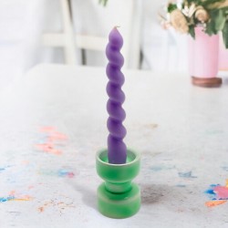 Candle Holder Turned mint