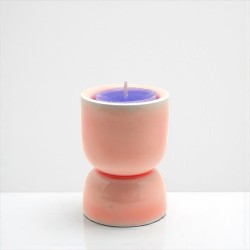 Candle Holder Turned apricot