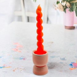 Candle Holder Turned apricot