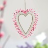 Decoration Funkel Ultrafine Herz neonpink