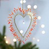 Decoration FUNKEL Ultrafine Herz neonorange