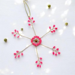 Decoration Funkel Ultrafine Starflower neonpink
