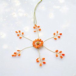 Decoration Funkel Ultrafine Starflower neonorange