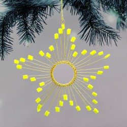 Decoration Funkel Ultrafine Starflower neonyellow