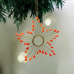 Decoration Funkel Ultrafine Herz neonpink