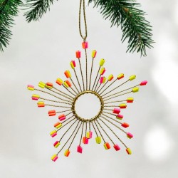 Decoration Funkel Ultrafine Starflower ornament neon