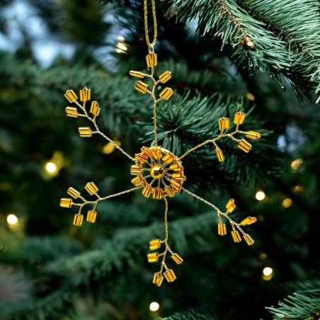 Decoration Funkel Ultrafine Starflower gold