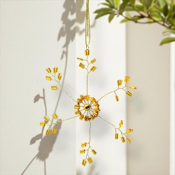 Decoration Funkel Ultrafine Starflower gold