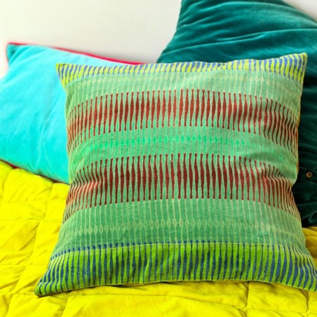 Housse de Coussin Velours Mastermind greens 5050
