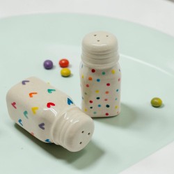 Salière et poivrier céramique Hearts-Dots