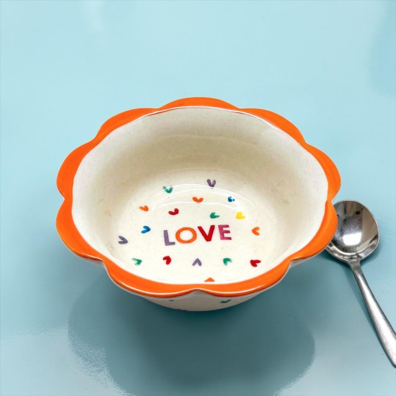 Petite Assiette creuse céramique Scallop Loveheart