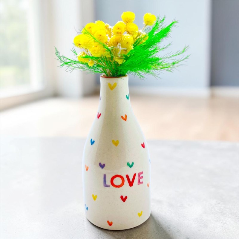 Vase bud céramique Lovehearts