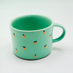 Tasse Keramik round handle Orange