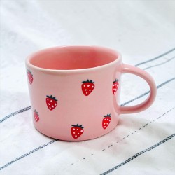Mug Céramique round handle Strawberry