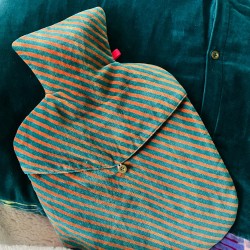 Hot water bottle Velvet yoga orange