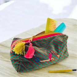 Cosmetic Bag Velvet Yoga L forestplum