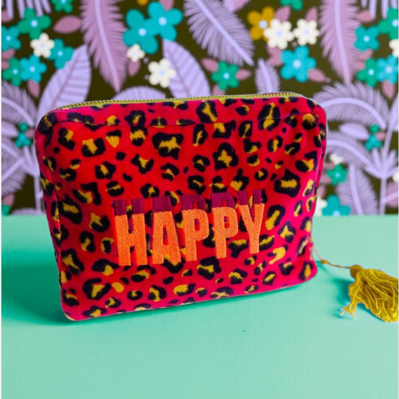 Pochette Velours Leo Happy