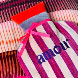 Bouillotte Velours Pinstripe Amour