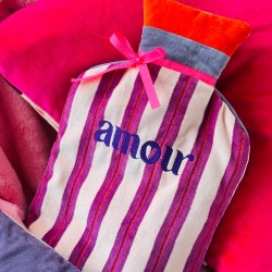 Bouillotte Velours Pinstripe Amour